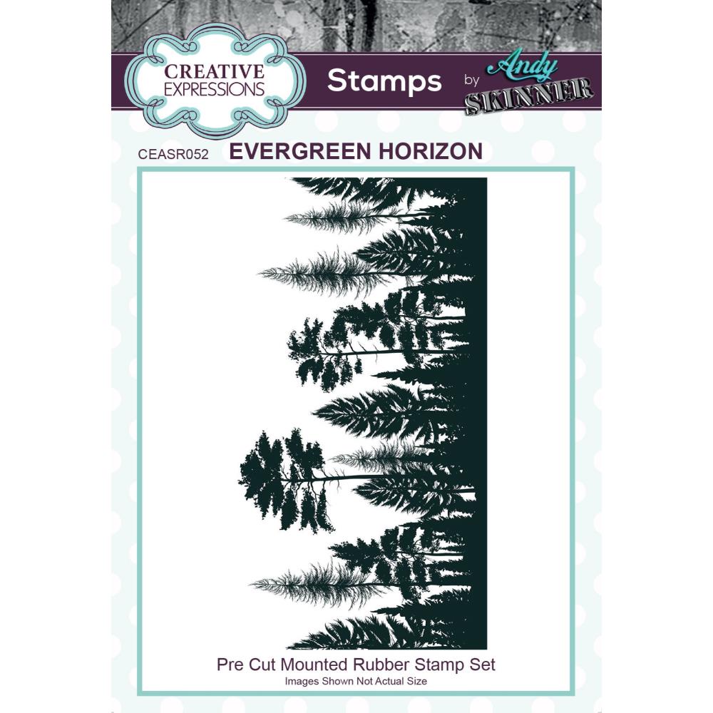 Creative Expressions 4.5"x2.5" Rubber Stamp: Evergreen Horizon, by Andy Skinner (CEASR052)