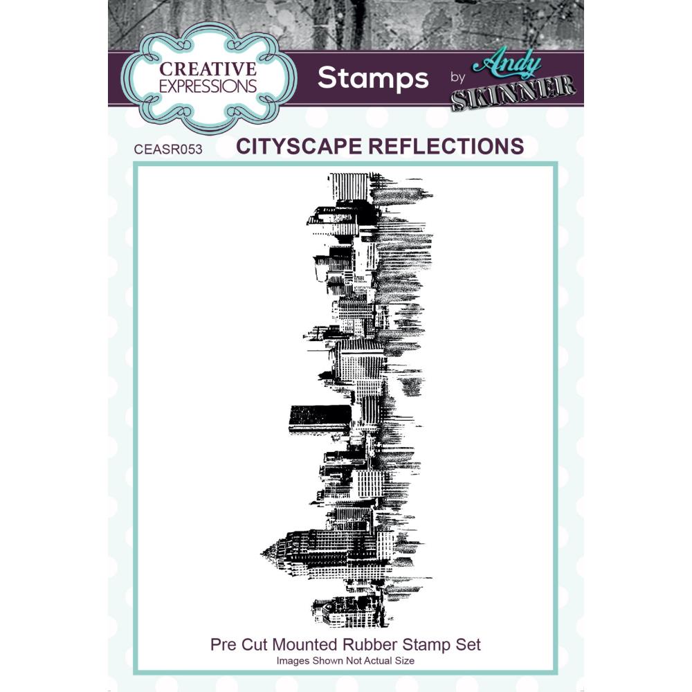 Creative Expressions 5"x2" Rubber Stamp: Cityscape Reflections, by Andy Skinner (CEASR053)