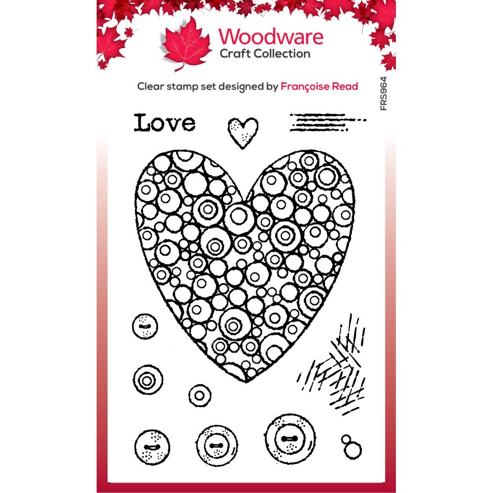 Woodware 4"x6" Clear Stamps: Bubble Heart (FRS964)