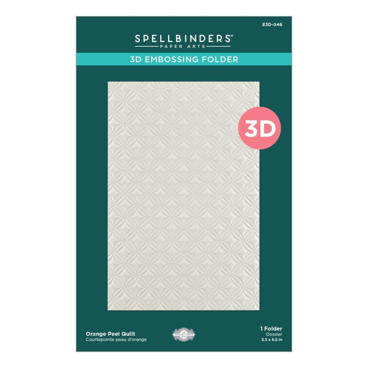 Spellbinders 3D Embossing Folder: Orange Peel Quilt, by Becca Feeken (E3D046)