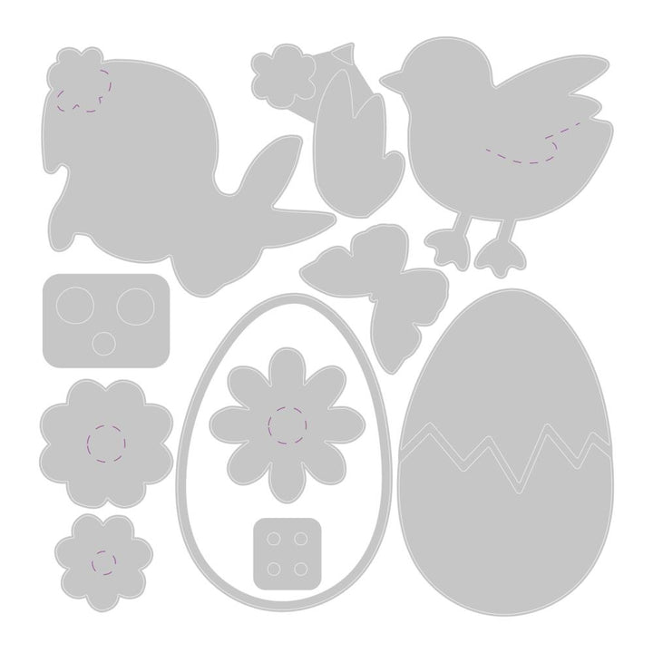 Sizzix Thinlits Dies: Basic Easter Shapes, by Olivia Rose (666108)