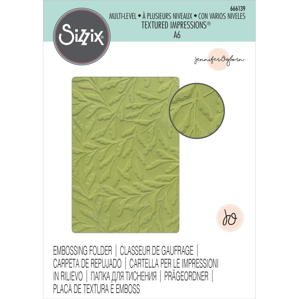 Sizzix Multi-Level Textured Impressions: Delicate Leaves, by Jennifer Ogborn (666139)