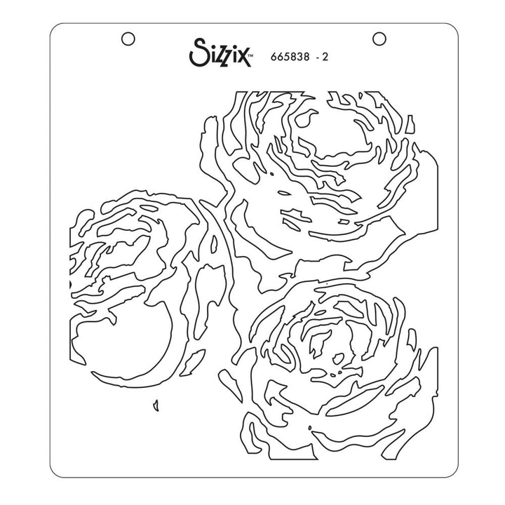 Sizzix Making Tool 6"x6" Layered Stencil: Peony, by Olivia Rose (665838)