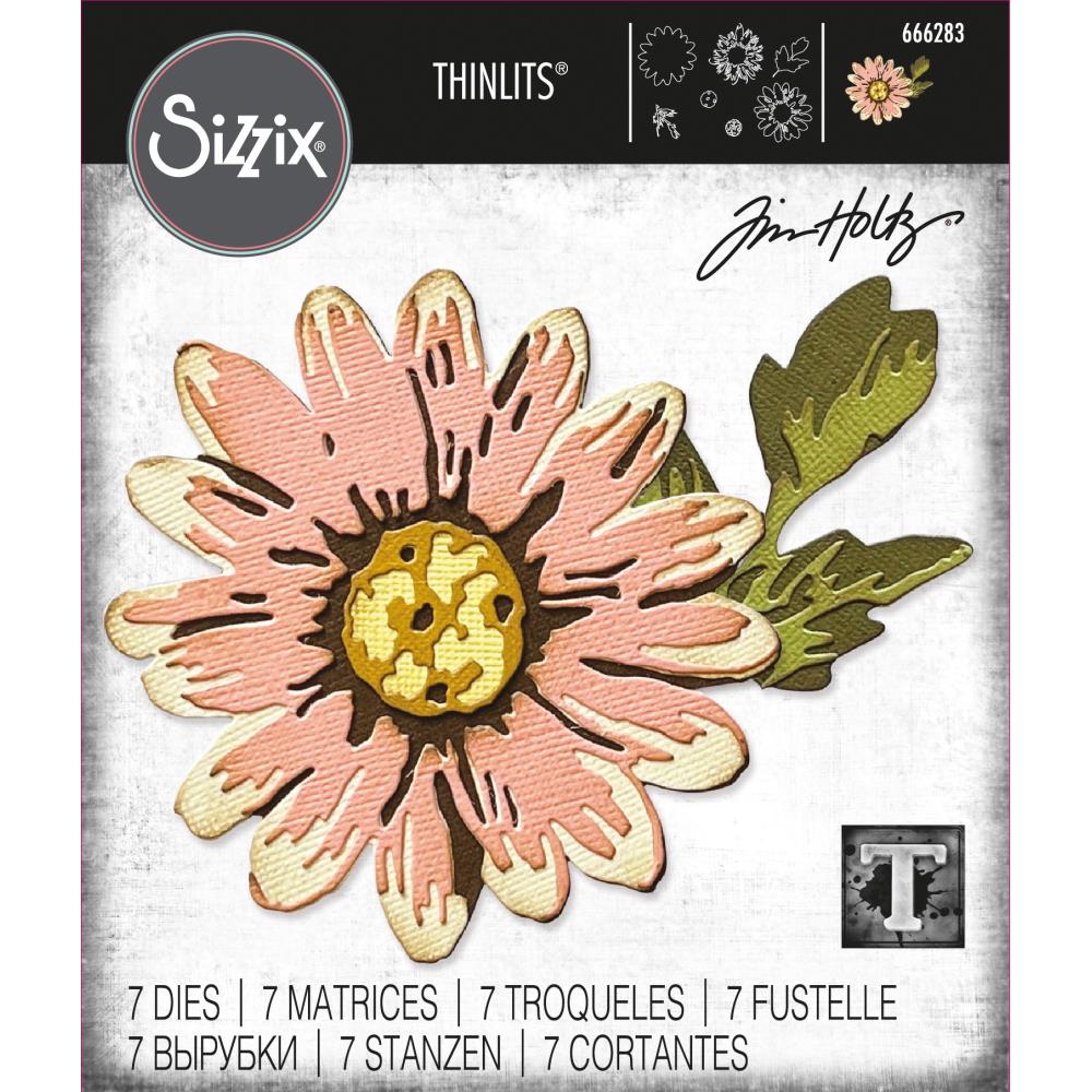 Tim Holtz Thinlits Dies: Blossom, by Sizzix, 7/Pkg (666283)