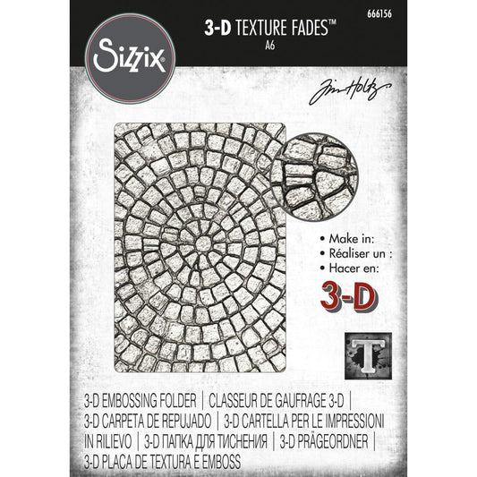 Tim Holtz 3D Texture Fades Embossing Folder: Mosaic, by Sizzix (666156)