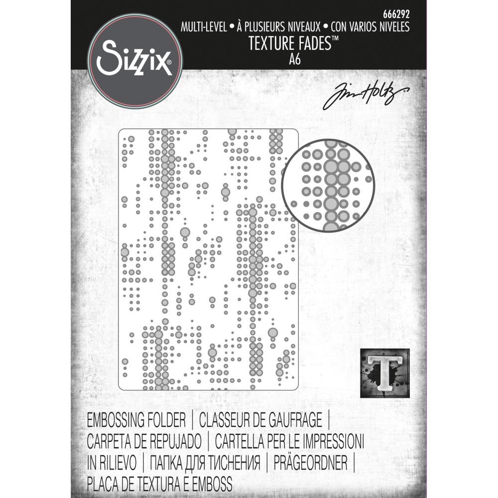 Tim Holtz 3D Texture Fades Embossing Folder: Multi-Level Dotted, by Sizzix (666292)