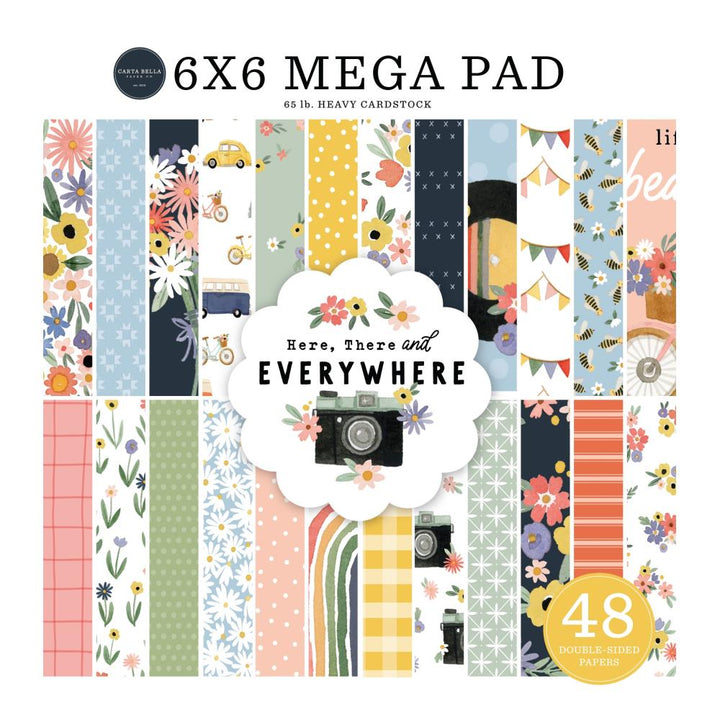 Carta Bella Here, There and Everywhere 6"X6" Double-Sided Mega Paper Pad 48/Pkg (TE308031)