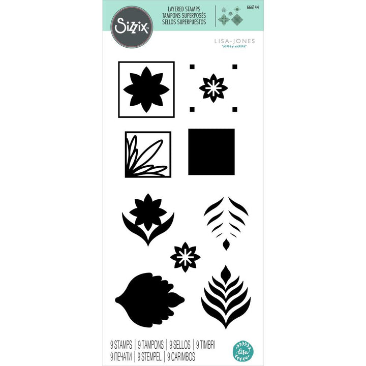 Sizzix Layered Clear Stamp: Geo Repeat, by Lisa Jones (666144)