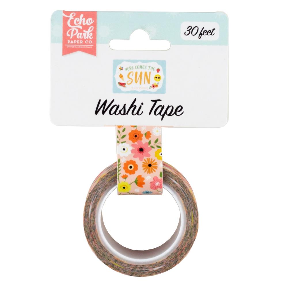Echo Park Here Comes The Sun 30' Washi Tape: Sunny Floral (TS311026)