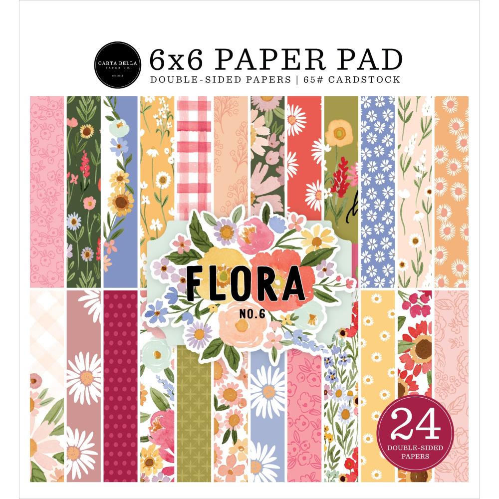 Carta Bella Flora No. 6 6"X6" Double-Sided Paper Pad, 24/Pkg (RN316023)