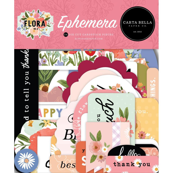 Carta Bella Flora No. 6 Cardstock Ephemera: Icons, 33/Pkg (RN316024)