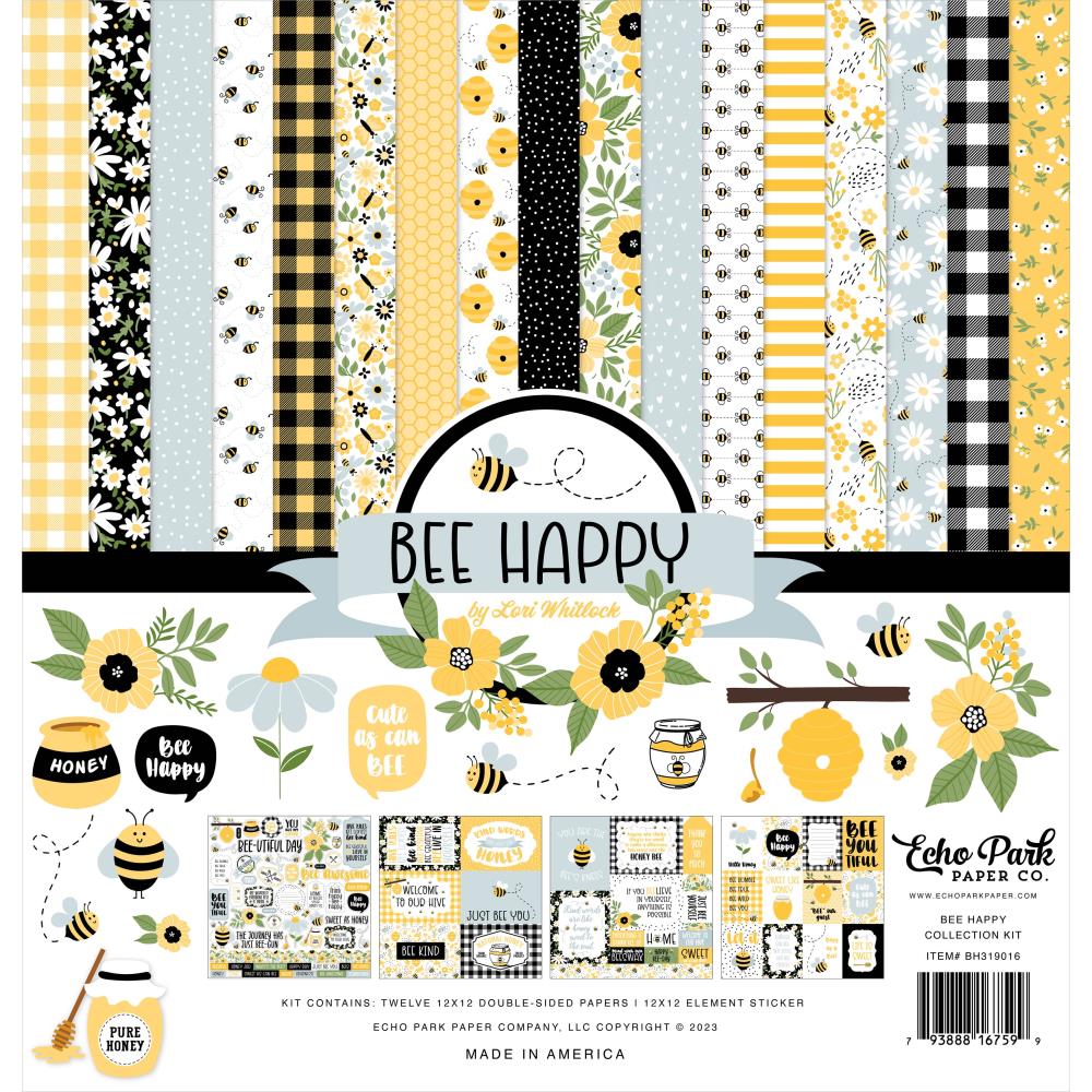 Echo Park Bee Happy 12"X12" Collection Kit (BH319016)