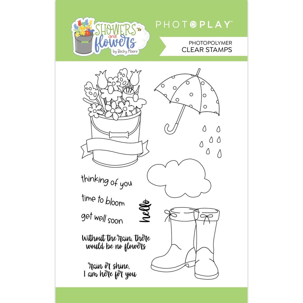 PhotoPlay Showers & Flowers Photopolymer Clear Stamps (PSAF3793)