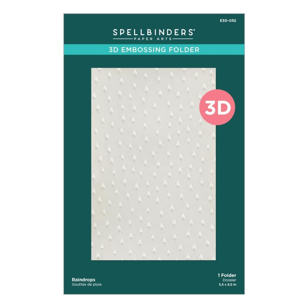 Spellbinders 3D Embossing Folder: Raindrops, by Vicki Papaioannou (E3D052)