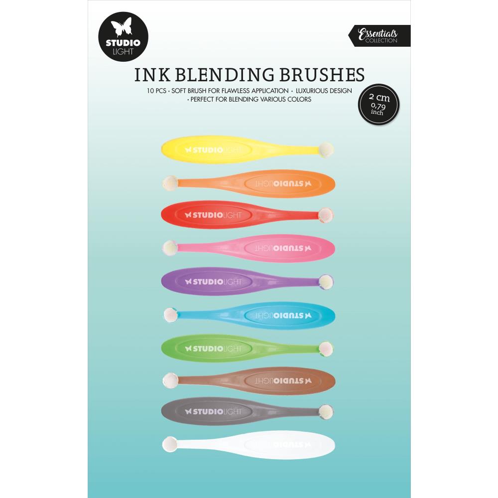 Studio Light Essentials 10mm Ink Blending Brushes, 10/Pkg (SLBBRU05)