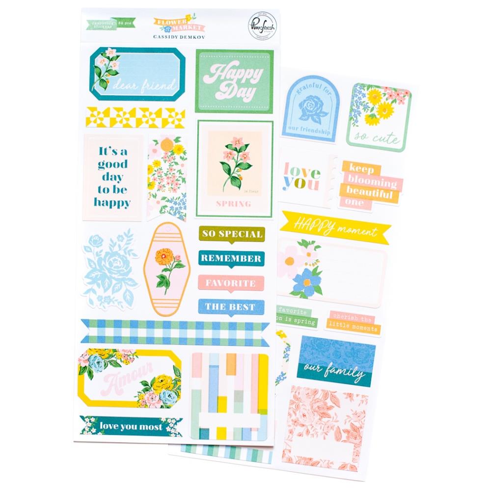 Pinkfresh Studio Flower Market Cardstock Stickers (PFFM5623)