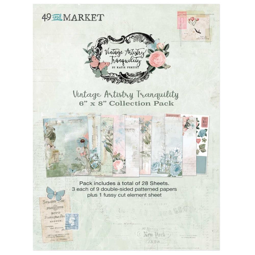 49 and Market Vintage Artistry Tranquility 6"X8" Collection Pack (VAT39685)