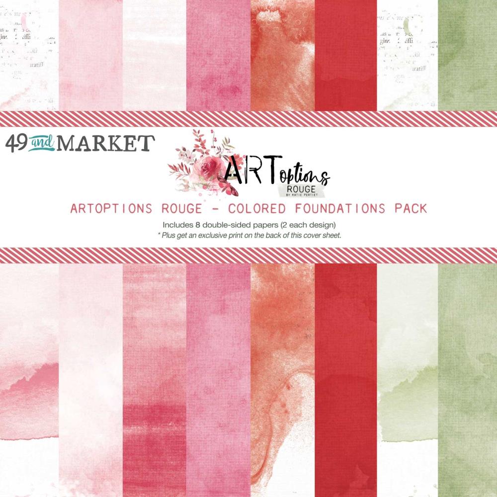 49 and Market ARToptions Rouge 12"X12" Colored Foundations Collection Pack (AOR39333)
