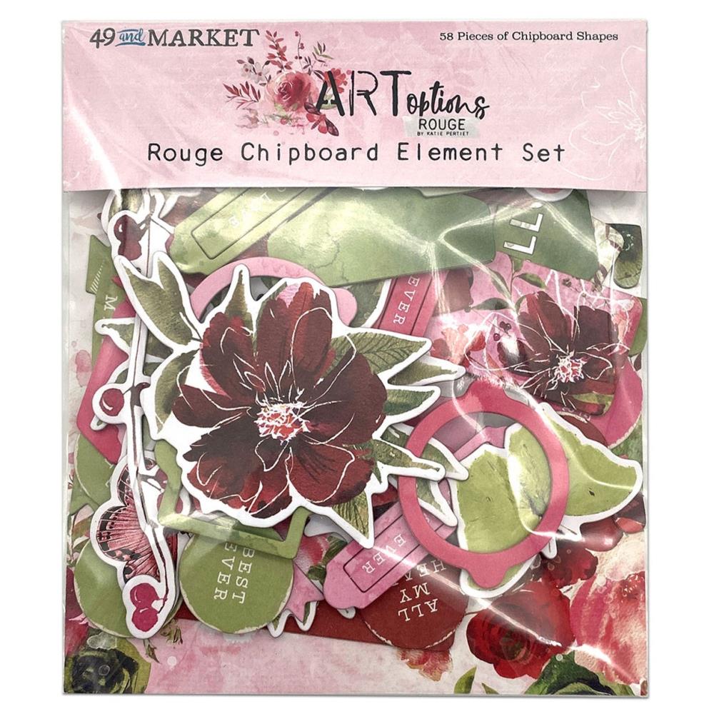 49 and Market ARToptions Rouge Chipboard Set (AOR39388)