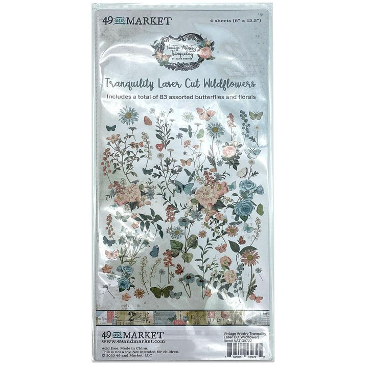 49 and Market Vintage Artistry Tranquility Laser Cut Wildflowers (VAT39722)