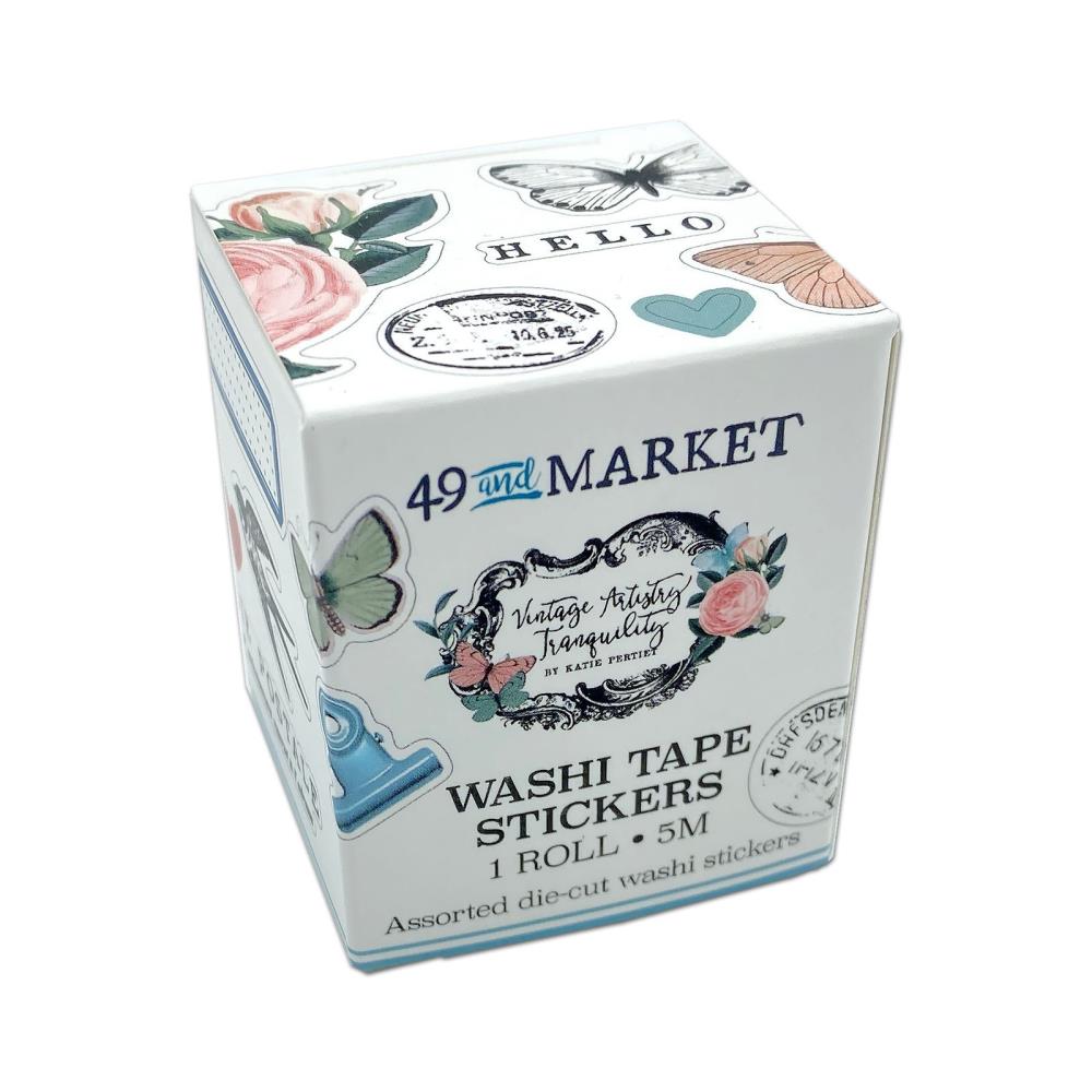 49 and Market Vintage Artistry Tranquility Washi Sticker Roll (VAT39784)