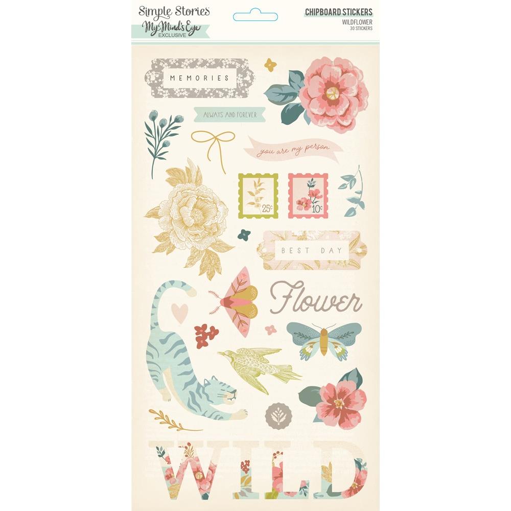Simple Stories Wildflower 6"X12" Chipboard Stickers
(WIL19516)