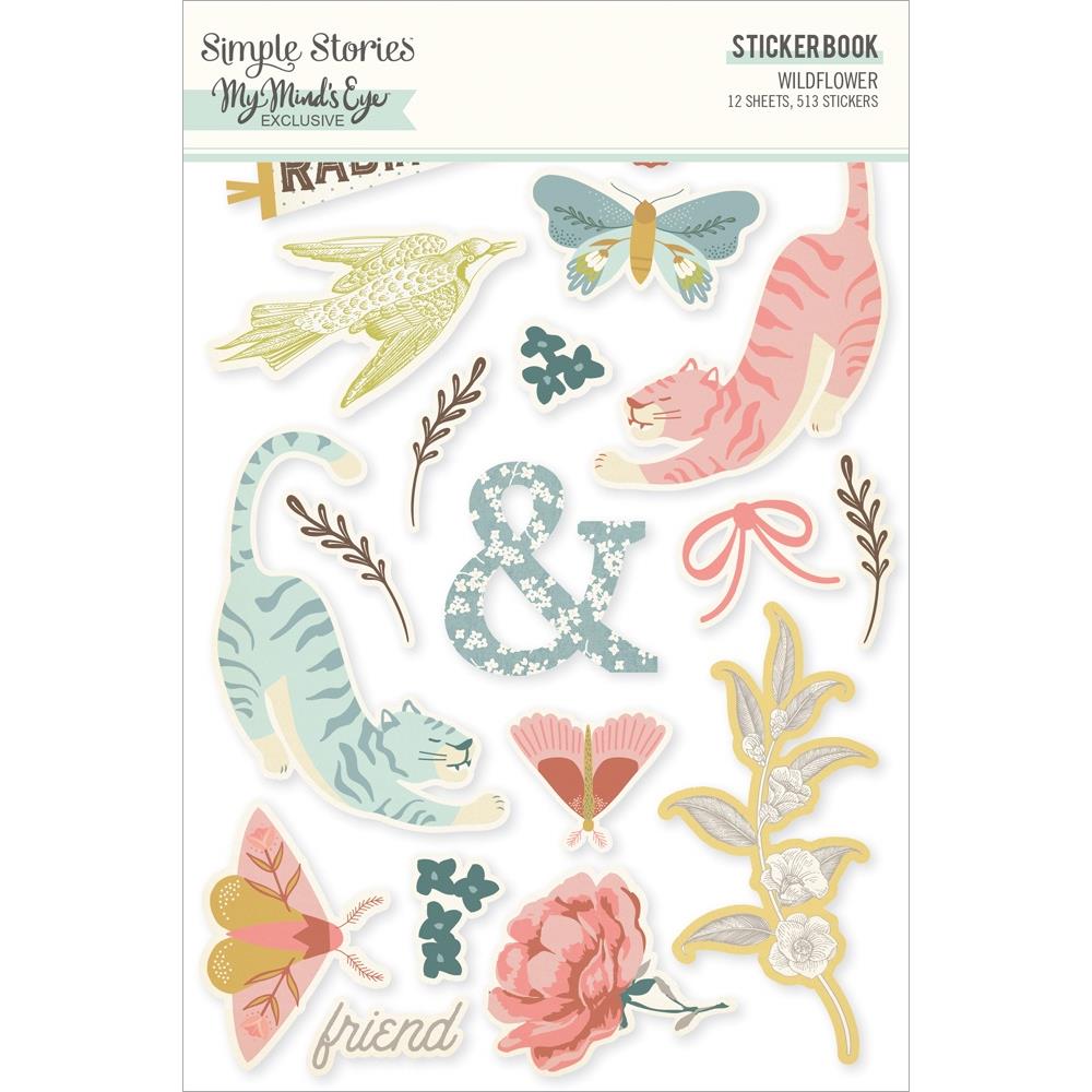 Simple Stories Wildflower Sticker Book, 12 Sheets (WIL19520)