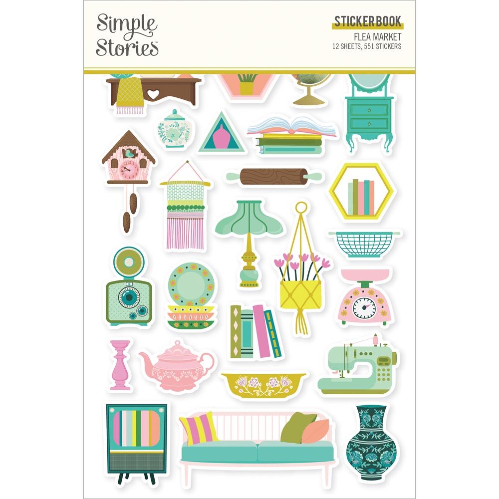 Simple Stories Flea Market Sticker Book, 12 Sheets (FLE19620)