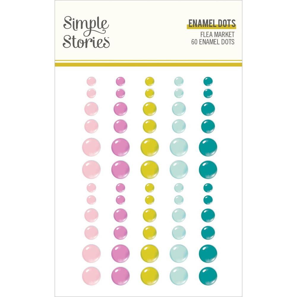 Simple Stories Flea Market Enamel Dots Embellishments (FLE19624)