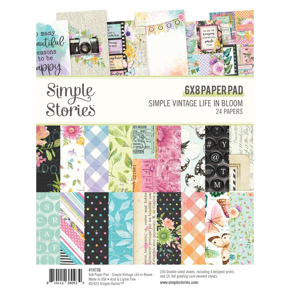 Simple Stories Simple Vintage Life In Bloom 6"X8" Double-Sided Paper Pad, 24/Pkg (SVL19726)