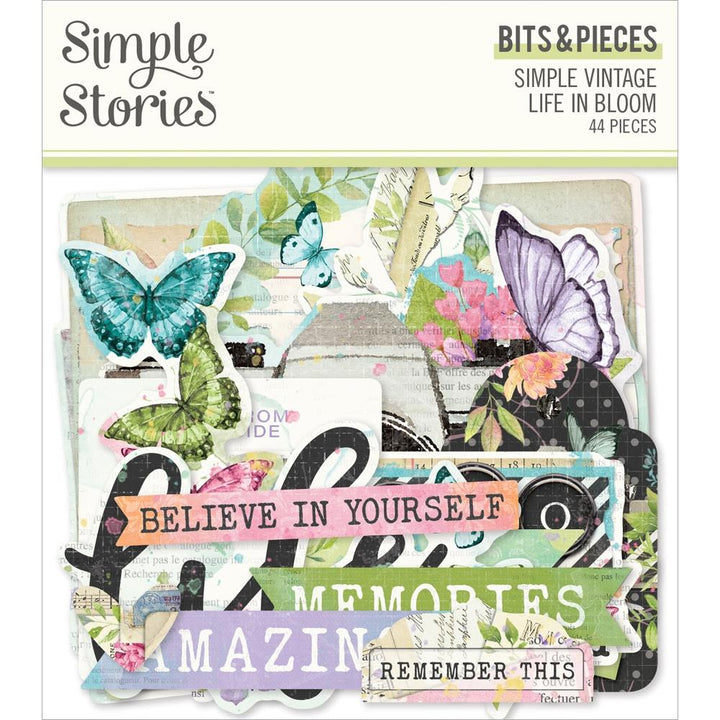 Simple Stories Simple Vintage Life In Bloom Bits & Pieces Die-Cuts, 44/Pkg (SVL19729)