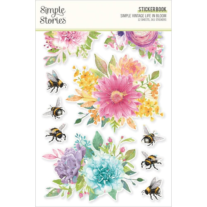 Simple Stories Simple Vintage Life In Bloom Sticker Book, 12/Sheets (SVL19732)