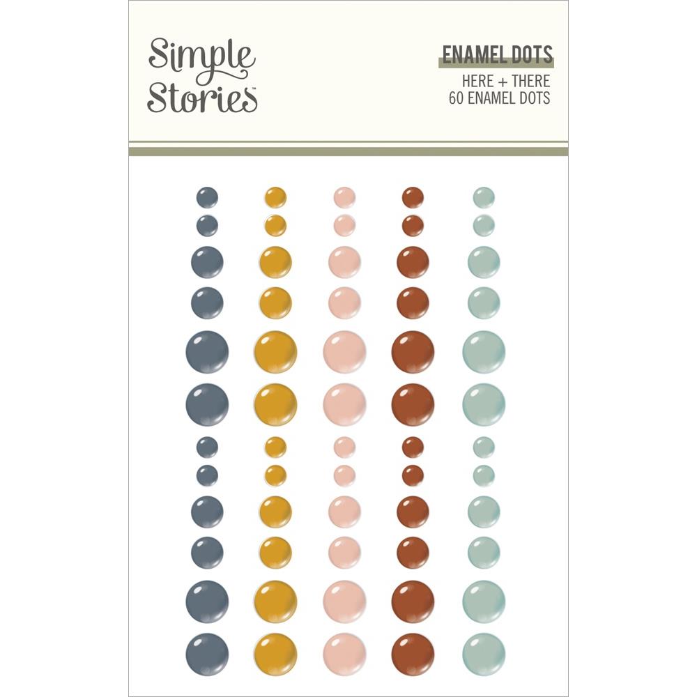 Simple Stories Here & There Enamel Dots Embellishments (ERE19824)