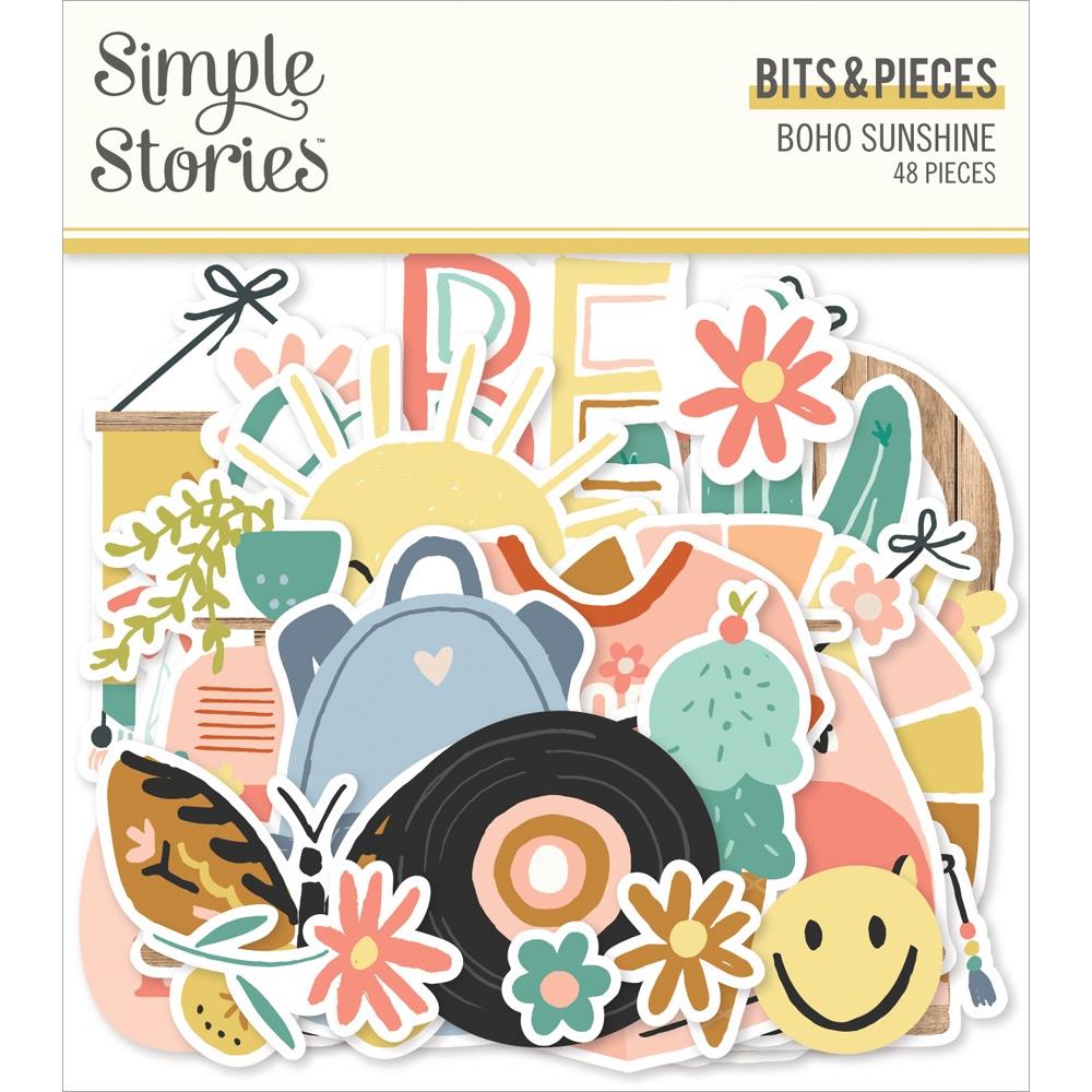 Simple Stories Boho Sunshine Bits & Pieces Die-Cuts, 48/Pkg (BSU19917)