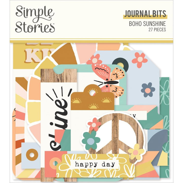 Simple Stories Boho Sunshine Bits & Pieces Die-Cuts: Journal, 27/Pkg (BSU19918)