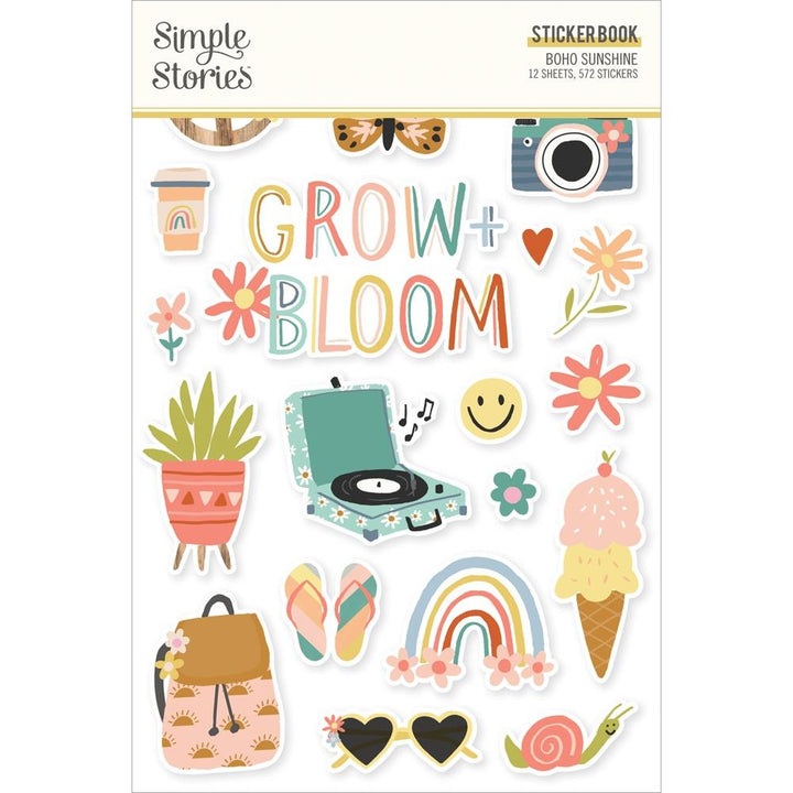 Simple Stories Boho Sunshine Sticker Book, 12/Sheets, 572/Pkg (BSU19920)