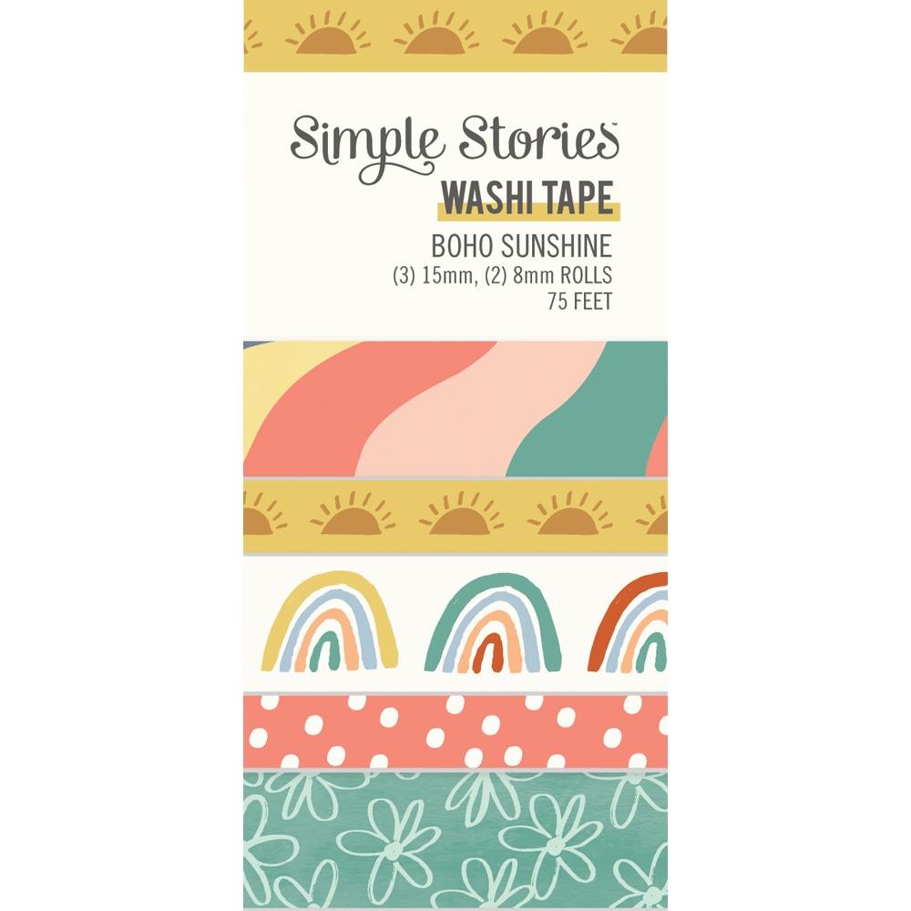 Simple Stories Boho Sunshine Washi Tape, 5/Pkg (BSU19925)