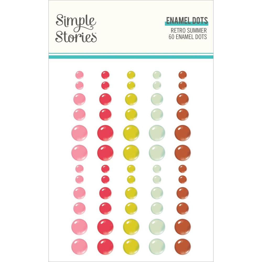 Simple Stories Retro Summer Enamel Dots Embellishments (RET20024)