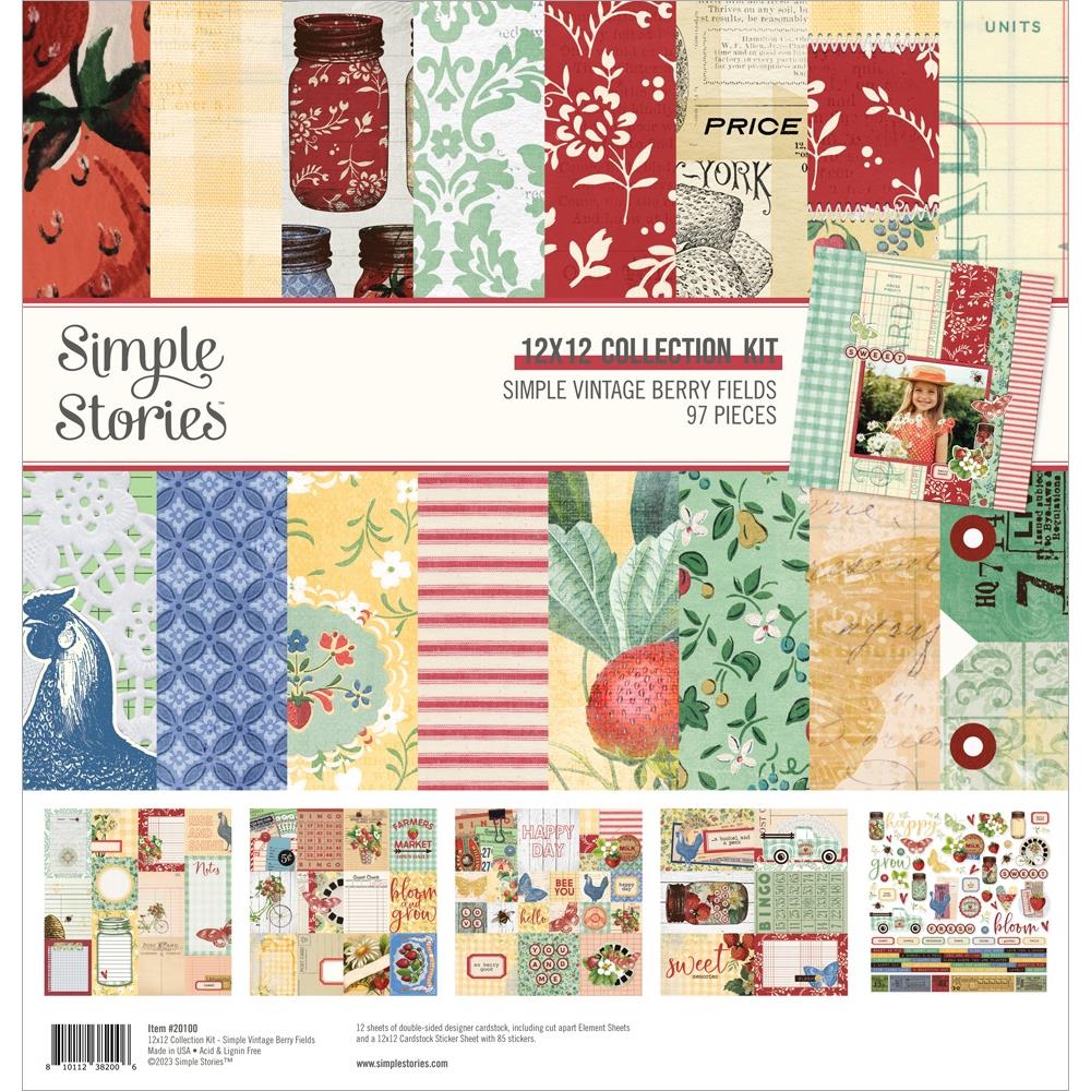 Simple Stories Simple Vintage Berry Fields 12"X12" Collection Kit (BER20100)