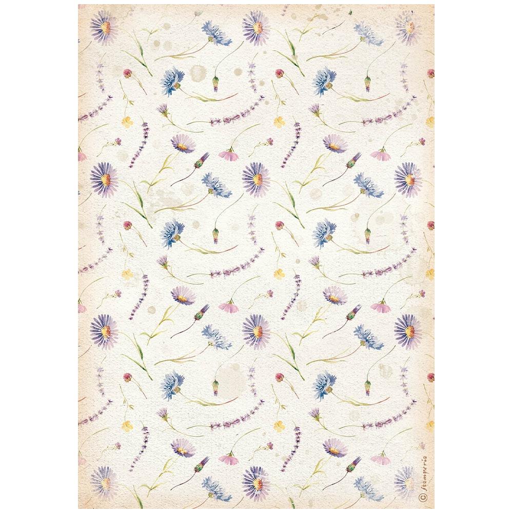 Stamperia Create Happiness Welcome Home A4 Rice Paper Sheet: Flowers (DFSA4742)