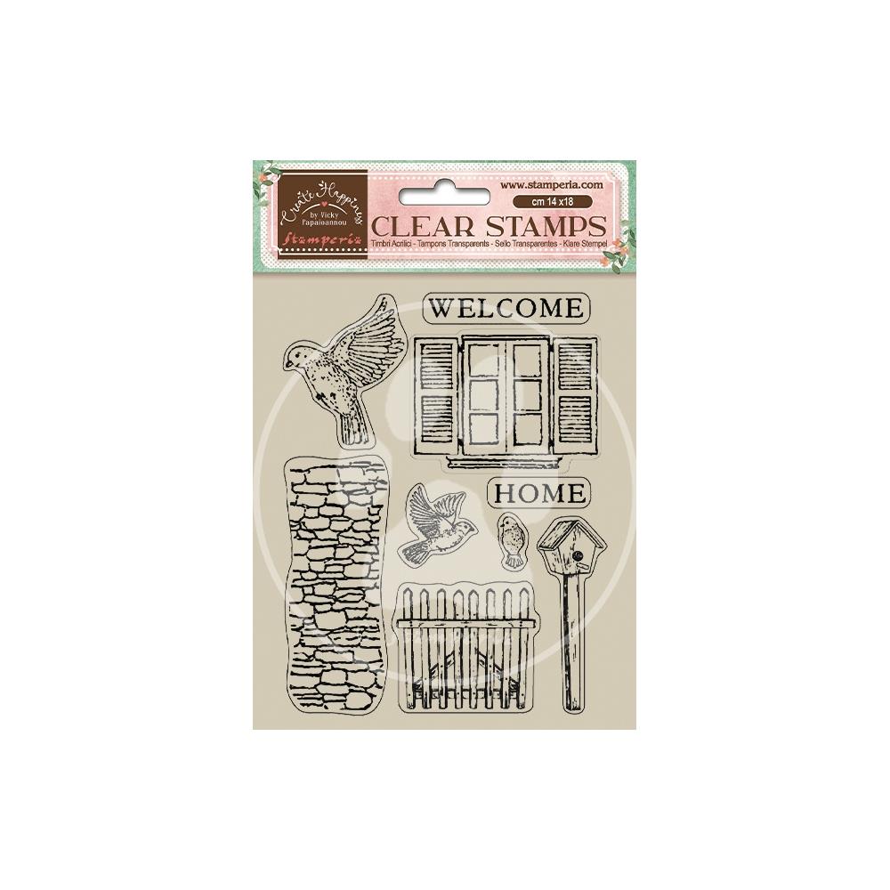 Stamperia Create Happiness Welcome Home Clear Stamps: Birds (WTK165)
