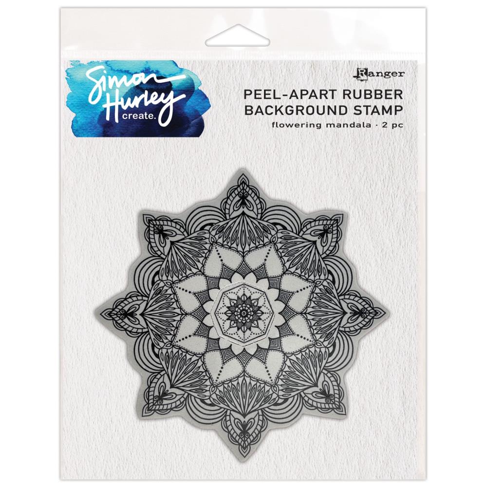 Simon Hurley Create 6"X6" Cling Stamps: Flowering Mandala (HUR6780640)