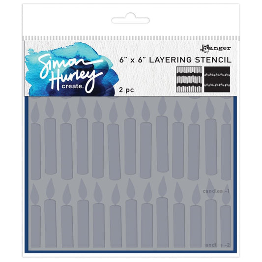 Simon Hurley Create 6"X9" Layering Stencils: Candles (HUS80978)