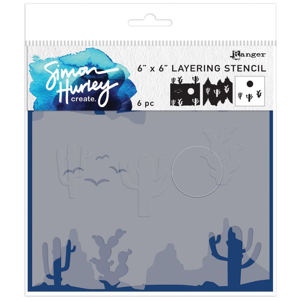 Simon Hurley Create 6"X9" Layering Stencils: Sedona Scene Maker (HUS81012)