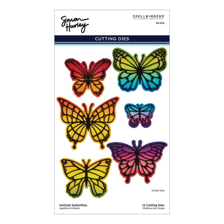 Spellbinders Metamorphosis Etched Dies: Brilliant Butterflies, by Simon Hurley (S6205)