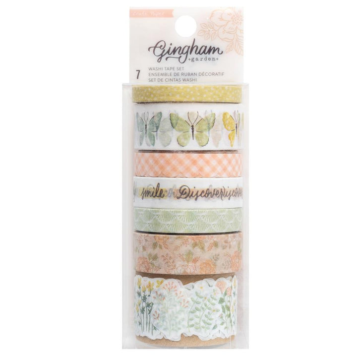 Crate Paper Gingham Garden Washi Tape, 7/Pkg (CP014018)