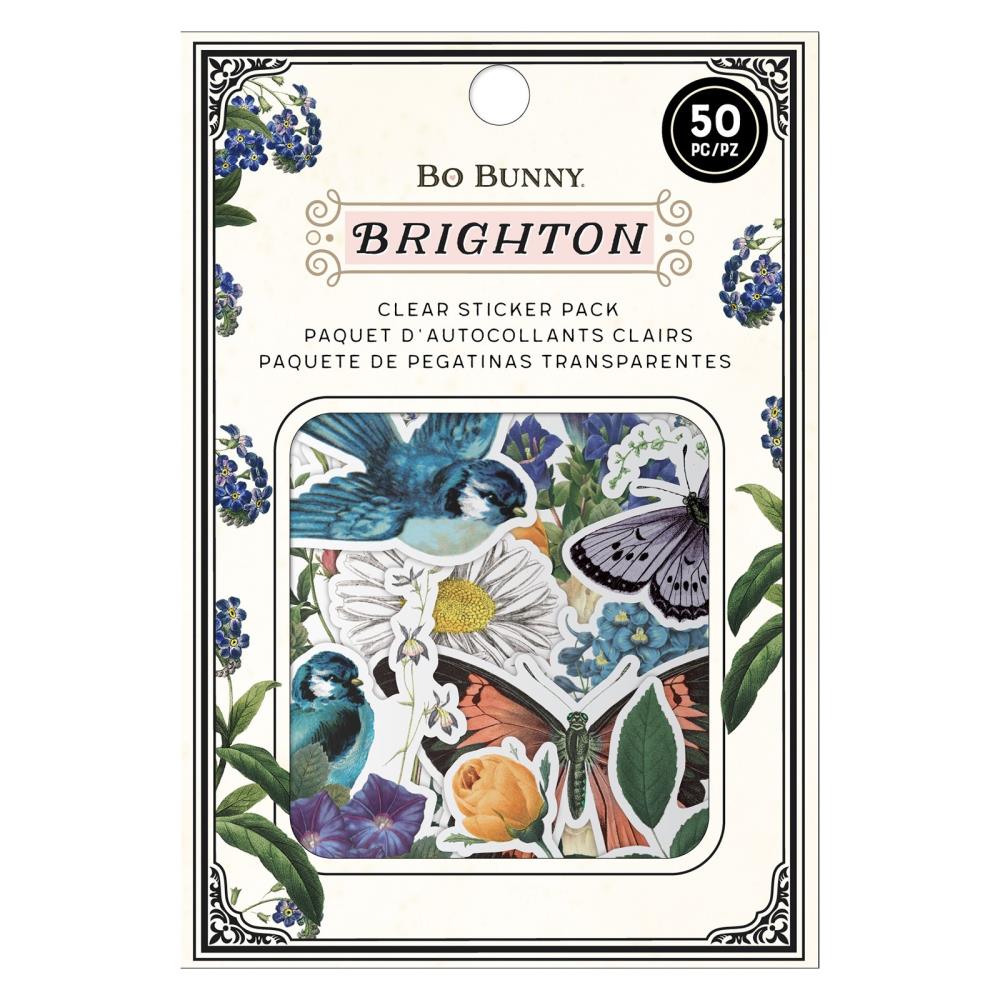BoBunny Brighton Die-Cut Clear Stickers, 50/Pkg (34013983)