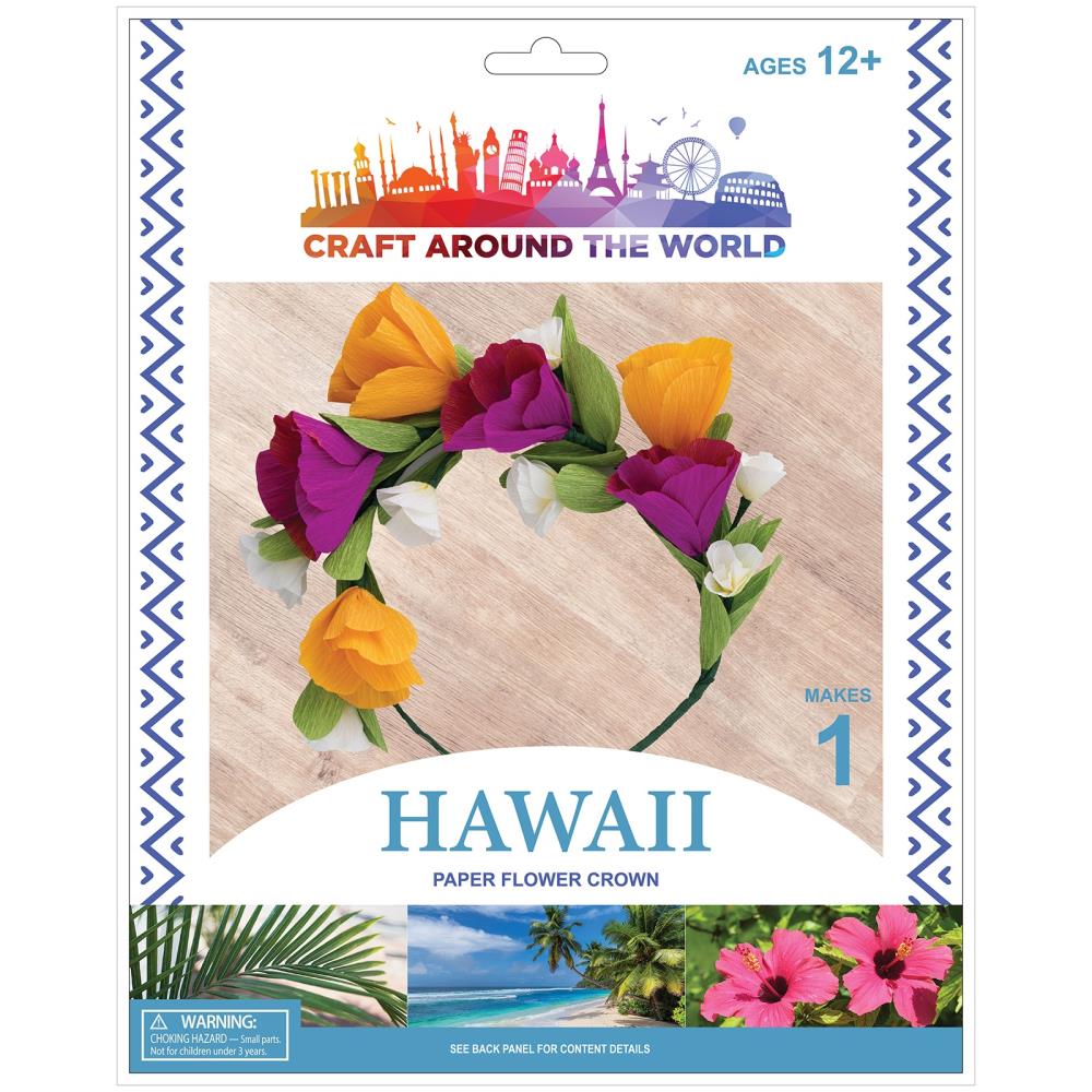 American Crafts Craft Around The World Hawaiian Paper Flower Crown: Makes 1 (34020779)