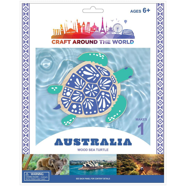 American Crafts Craft Around The World Australian Wood Sea Turtle: Makes 1 (34021004)