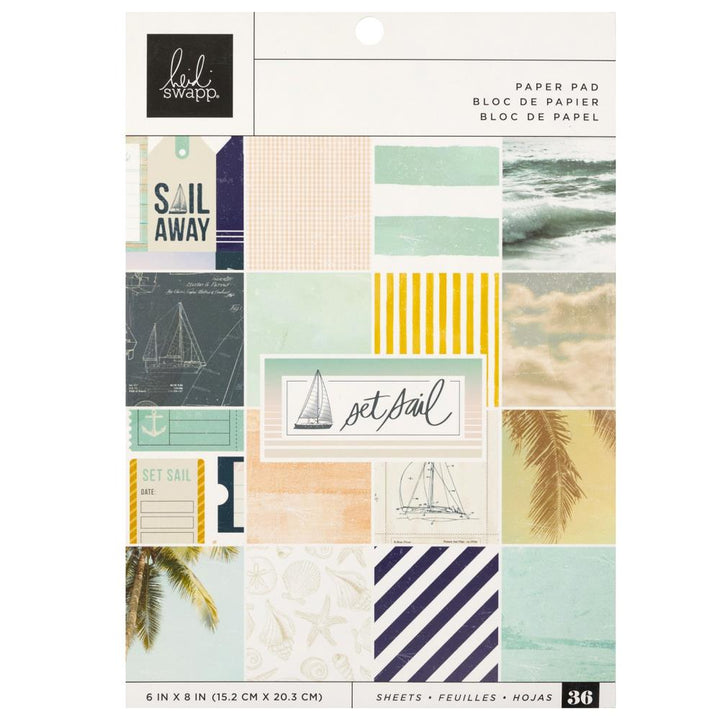 Heidi Swapp Set Sail 6"X8" Single-Sided Paper Pad, 36/Pkg (HS021039)